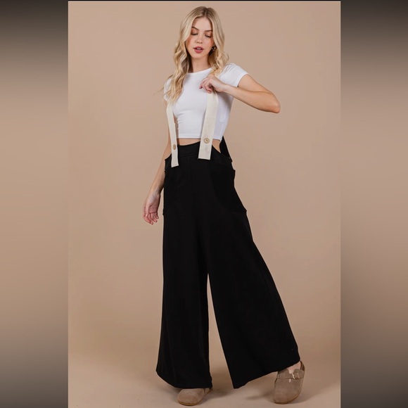 Fabulous Solid Wide Leg French Terry Jumpsuit - Picture 2 of 6